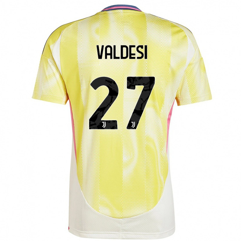 Danxen Kinder Andrea Valdesi #27 Solargelb Auswärtstrikot Trikot 2024/25 T-Shirt Schweiz