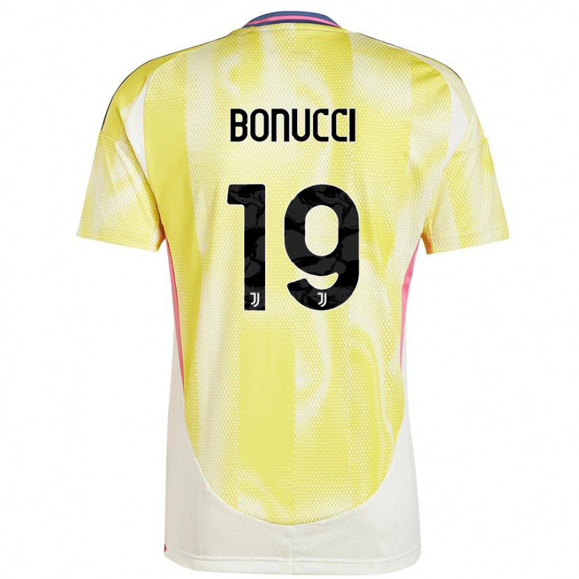 Danxen Kinder Leonardo Bonucci #19 Solargelb Auswärtstrikot Trikot 2024/25 T-Shirt Schweiz