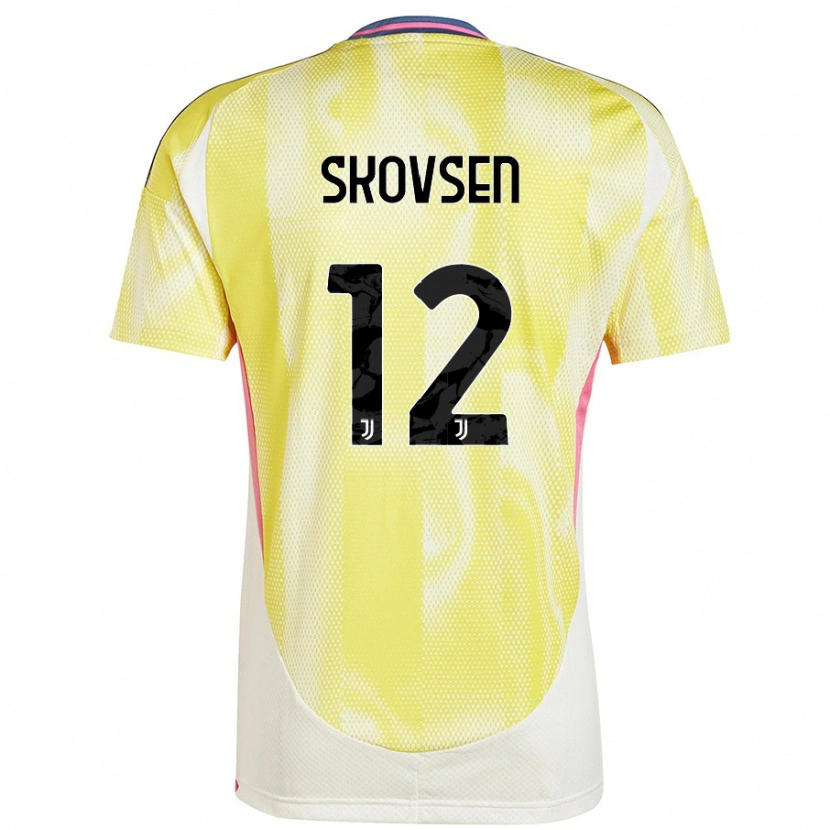 Danxen Kinder Matilde Lundorf Skovsen #12 Solargelb Auswärtstrikot Trikot 2024/25 T-Shirt Schweiz