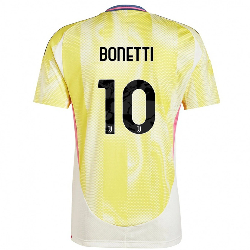 Danxen Kinder Andrea Bonetti #10 Solargelb Auswärtstrikot Trikot 2024/25 T-Shirt Schweiz