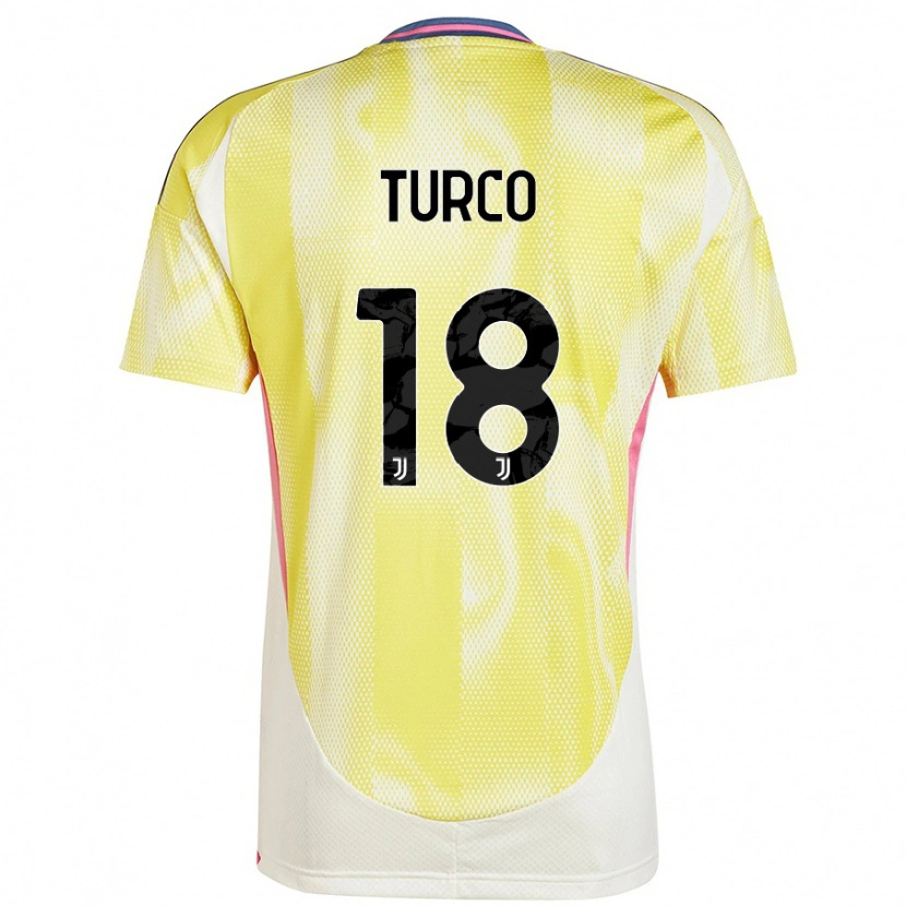 Danxen Kinder Nicolo Turco #18 Solargelb Auswärtstrikot Trikot 2024/25 T-Shirt Schweiz