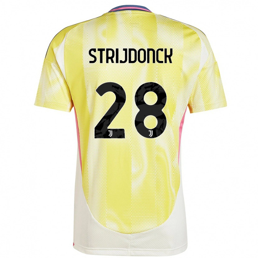 Danxen Kinder Bayron Strijdonck #28 Solargelb Auswärtstrikot Trikot 2024/25 T-Shirt Schweiz