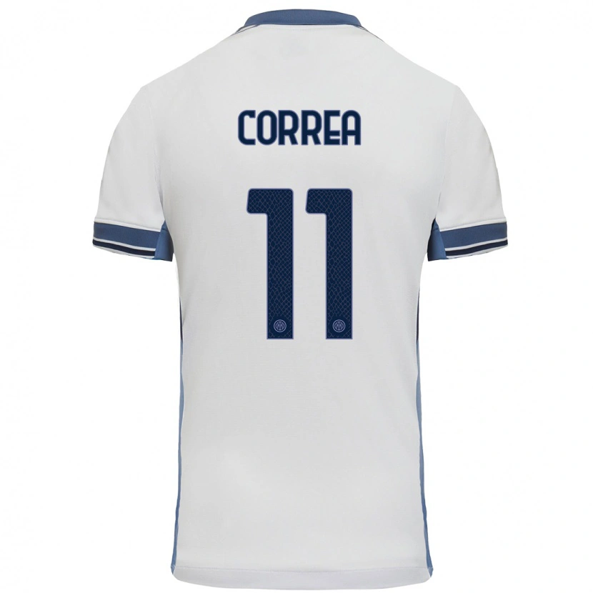 Danxen Kinder Joaquín Correa #11 Weißgrau Auswärtstrikot Trikot 2024/25 T-Shirt Schweiz