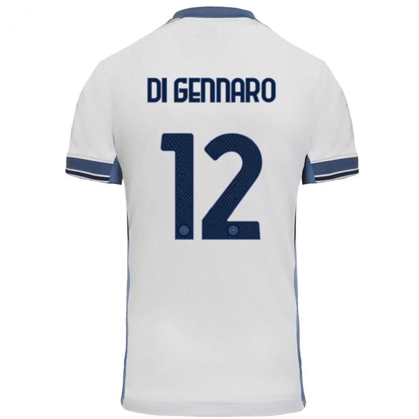 Danxen Kinder Raffaele Di Gennaro #12 Weißgrau Auswärtstrikot Trikot 2024/25 T-Shirt Schweiz