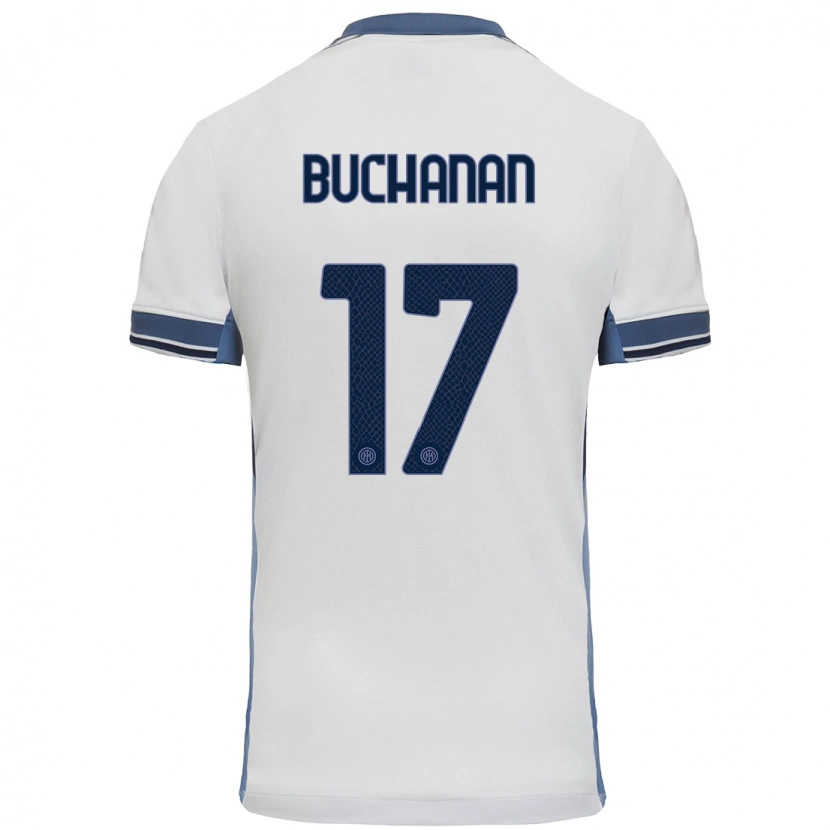 Danxen Kinder Tajon Buchanan #17 Weißgrau Auswärtstrikot Trikot 2024/25 T-Shirt Schweiz