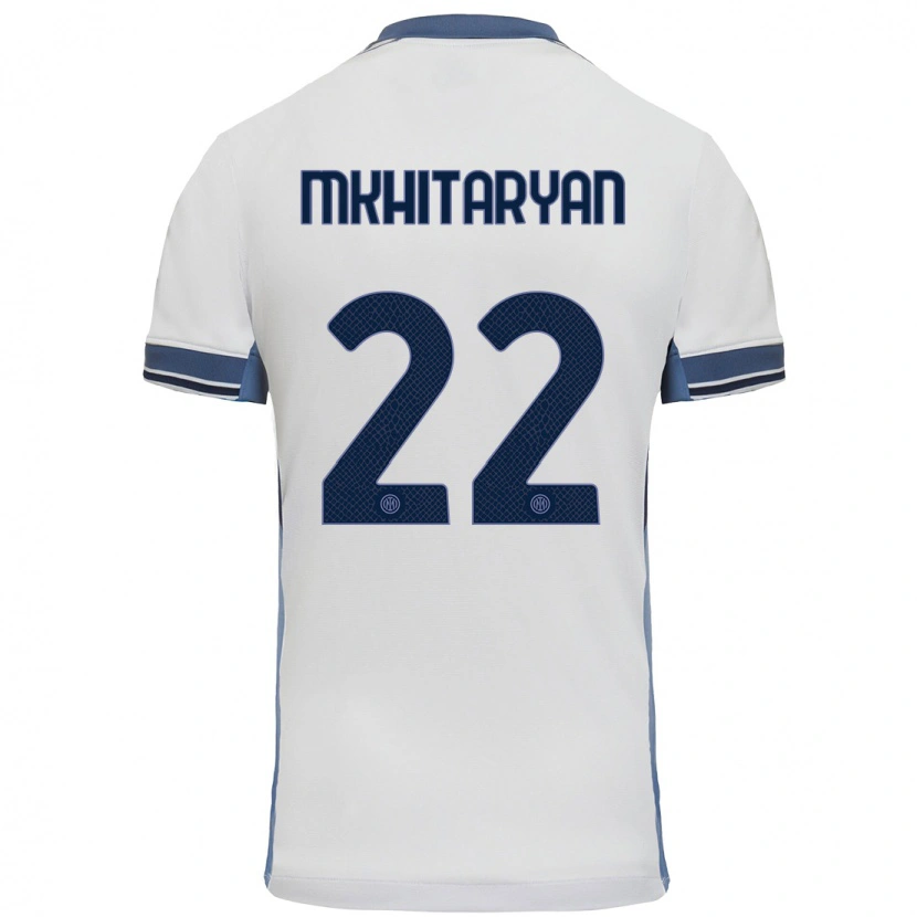 Danxen Kinder Henrikh Mkhitaryan #22 Weißgrau Auswärtstrikot Trikot 2024/25 T-Shirt Schweiz