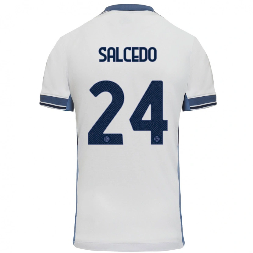 Danxen Kinder Eddie Salcedo #24 Weißgrau Auswärtstrikot Trikot 2024/25 T-Shirt Schweiz