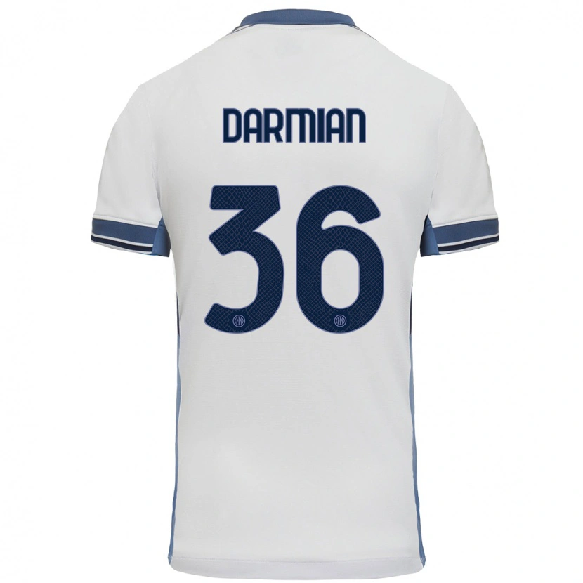 Danxen Kinder Matteo Darmian #36 Weißgrau Auswärtstrikot Trikot 2024/25 T-Shirt Schweiz