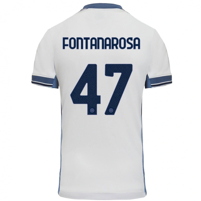 Danxen Kinder Alessandro Fontanarosa #47 Weißgrau Auswärtstrikot Trikot 2024/25 T-Shirt Schweiz