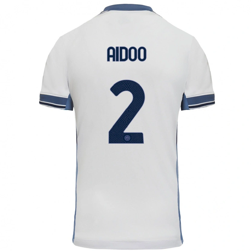 Danxen Kinder Mike Aidoo #2 Weißgrau Auswärtstrikot Trikot 2024/25 T-Shirt Schweiz