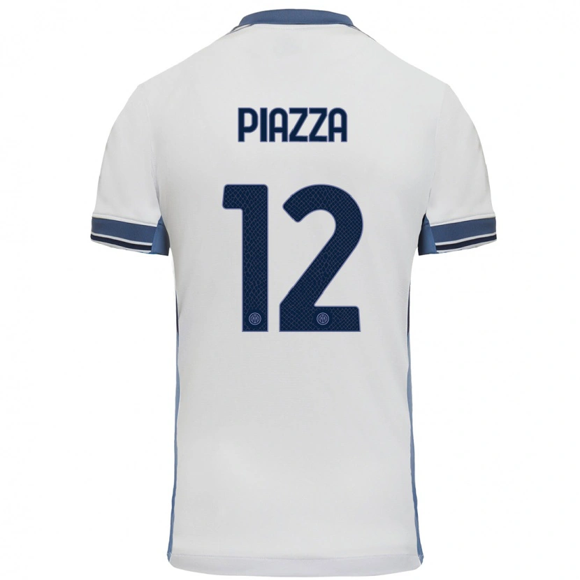 Danxen Kinder Alessia Piazza #12 Weißgrau Auswärtstrikot Trikot 2024/25 T-Shirt Schweiz