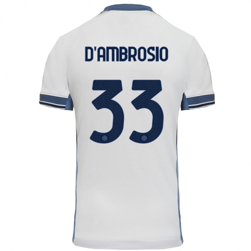 Danxen Kinder Danilo D'ambrosio #33 Weißgrau Auswärtstrikot Trikot 2024/25 T-Shirt Schweiz