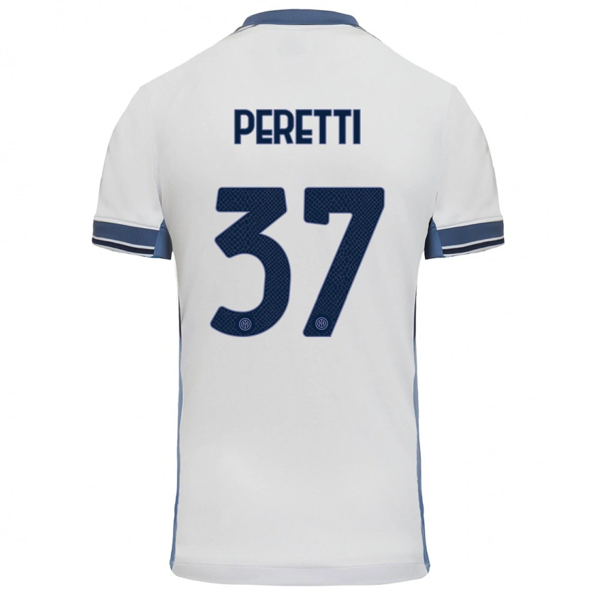 Danxen Kinder Lorenzo Peretti #37 Weißgrau Auswärtstrikot Trikot 2024/25 T-Shirt Schweiz