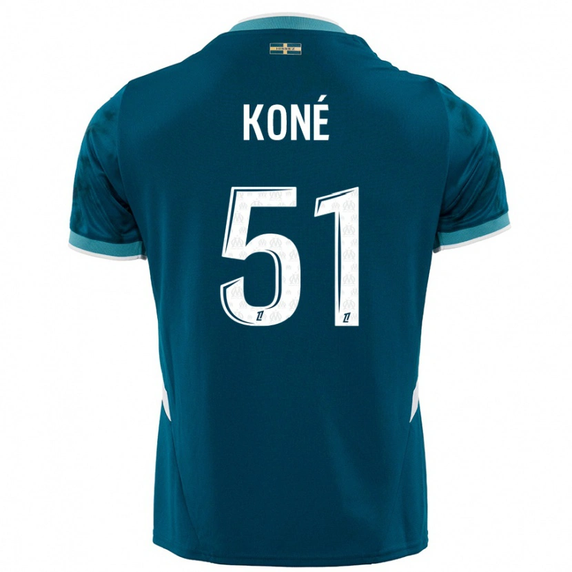 Danxen Kinder Ismaël Koné #51 Türkisblau Auswärtstrikot Trikot 2024/25 T-Shirt Schweiz