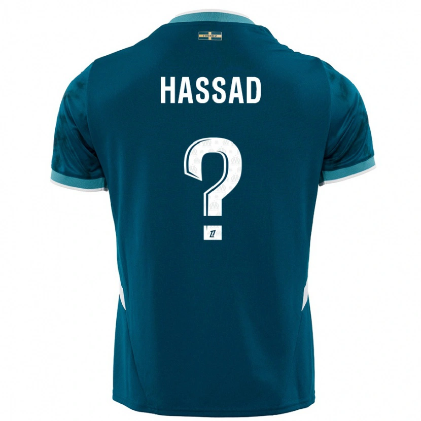 Danxen Kinder Rayan Hassad #0 Türkisblau Auswärtstrikot Trikot 2024/25 T-Shirt Schweiz