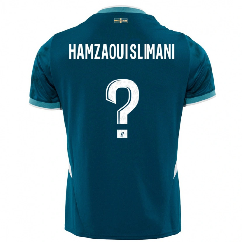 Danxen Kinder Hilan Hamzaoui Slimani #0 Türkisblau Auswärtstrikot Trikot 2024/25 T-Shirt Schweiz