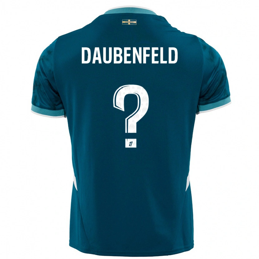 Danxen Kinder Lucas Daubenfeld #0 Türkisblau Auswärtstrikot Trikot 2024/25 T-Shirt Schweiz