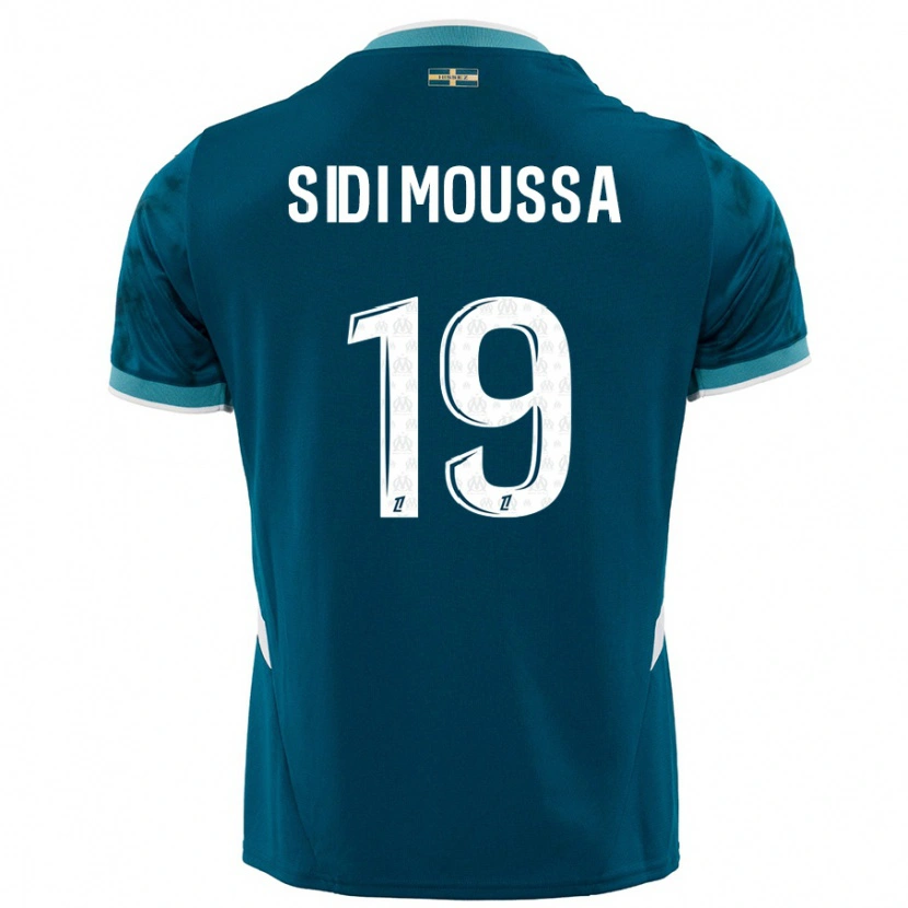 Danxen Kinder Salima Sidi Moussa #19 Türkisblau Auswärtstrikot Trikot 2024/25 T-Shirt Schweiz