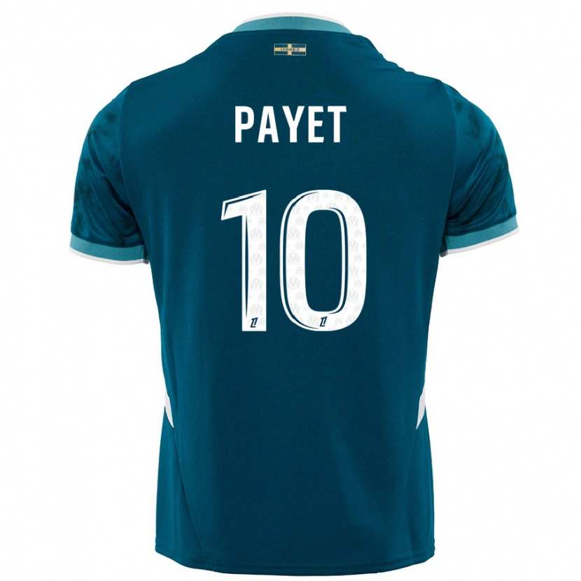 Danxen Kinder Dimitri Payet #10 Türkisblau Auswärtstrikot Trikot 2024/25 T-Shirt Schweiz