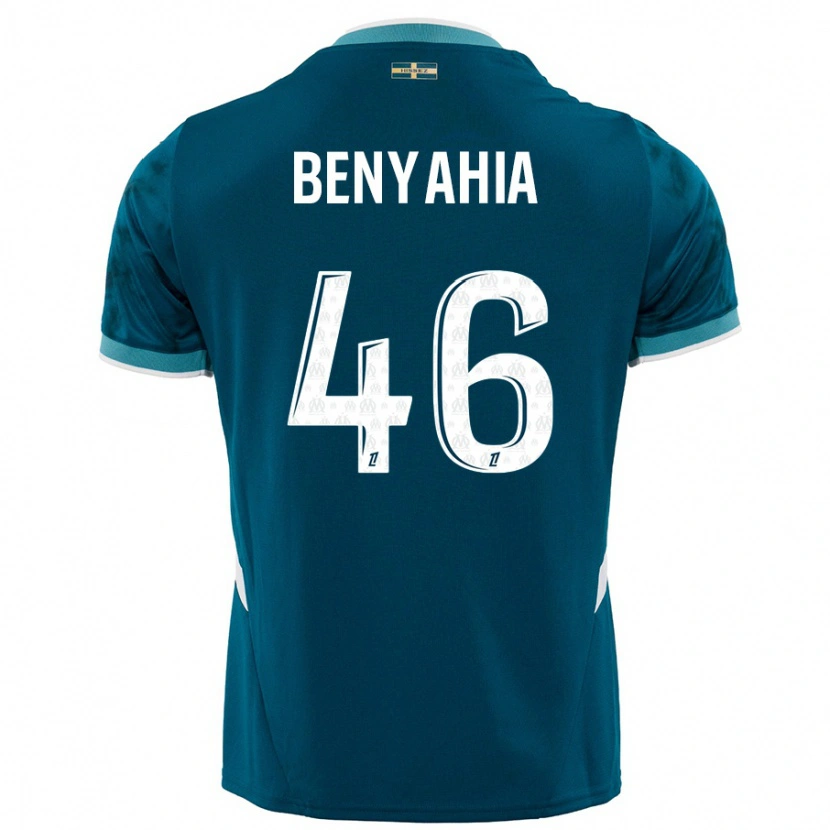 Danxen Kinder Aylan Benyahia-Tani #46 Türkisblau Auswärtstrikot Trikot 2024/25 T-Shirt Schweiz