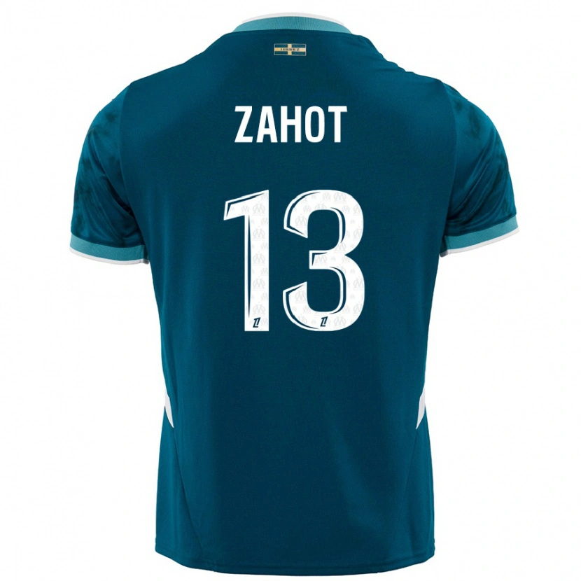 Danxen Kinder Sarah Zahot #13 Türkisblau Auswärtstrikot Trikot 2024/25 T-Shirt Schweiz