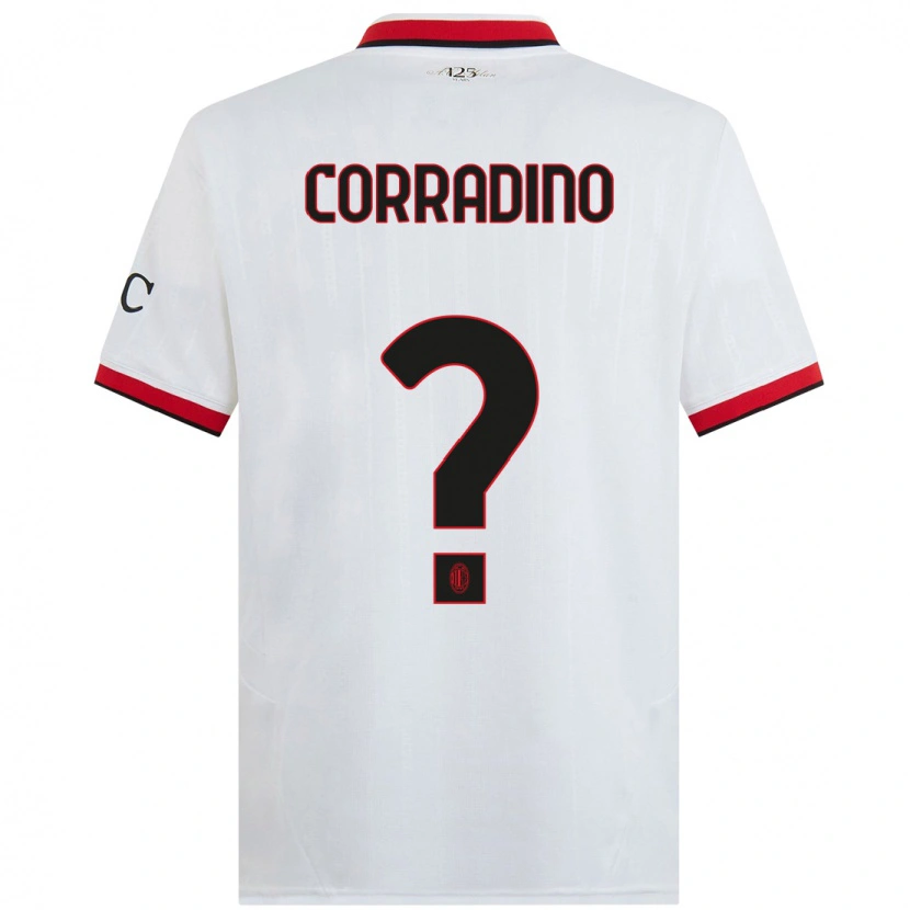 Danxen Kinder Riccardo Corradino #0 Weiß Schwarz Rot Auswärtstrikot Trikot 2024/25 T-Shirt Schweiz