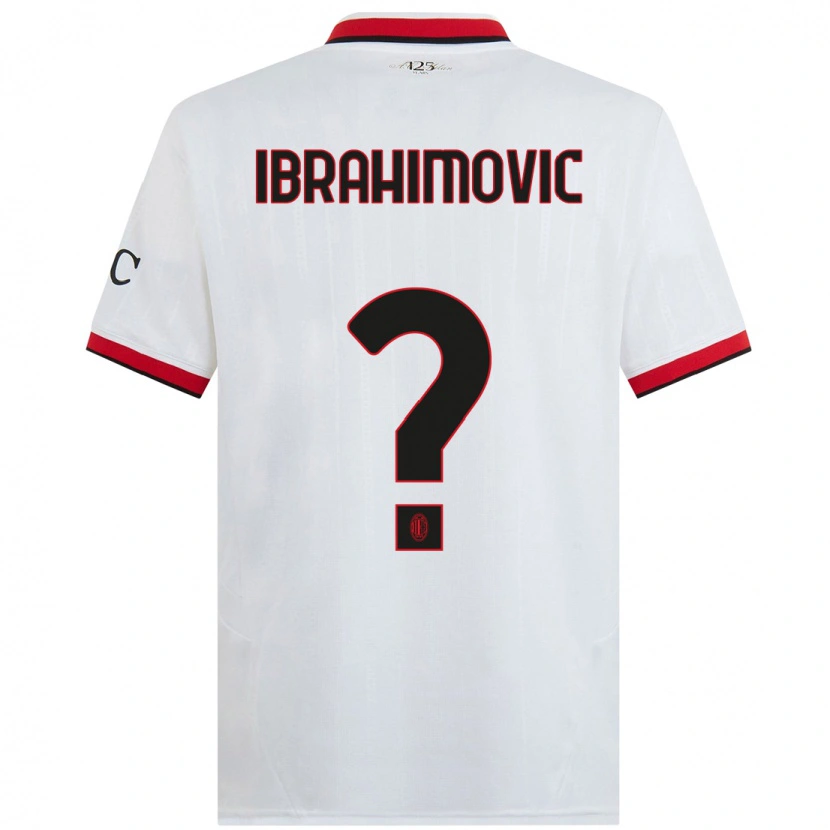 Danxen Kinder Vincent Ibrahimovic #0 Weiß Schwarz Rot Auswärtstrikot Trikot 2024/25 T-Shirt Schweiz