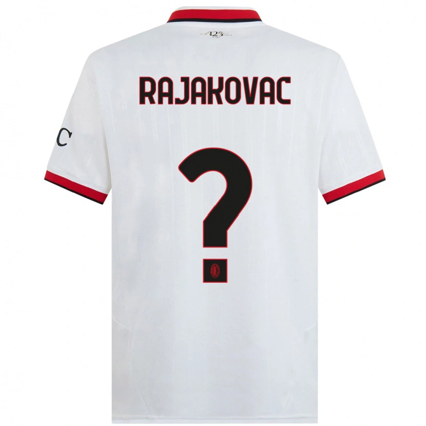 Danxen Kinder Mihajlo Rajakovac #0 Weiß Schwarz Rot Auswärtstrikot Trikot 2024/25 T-Shirt Schweiz