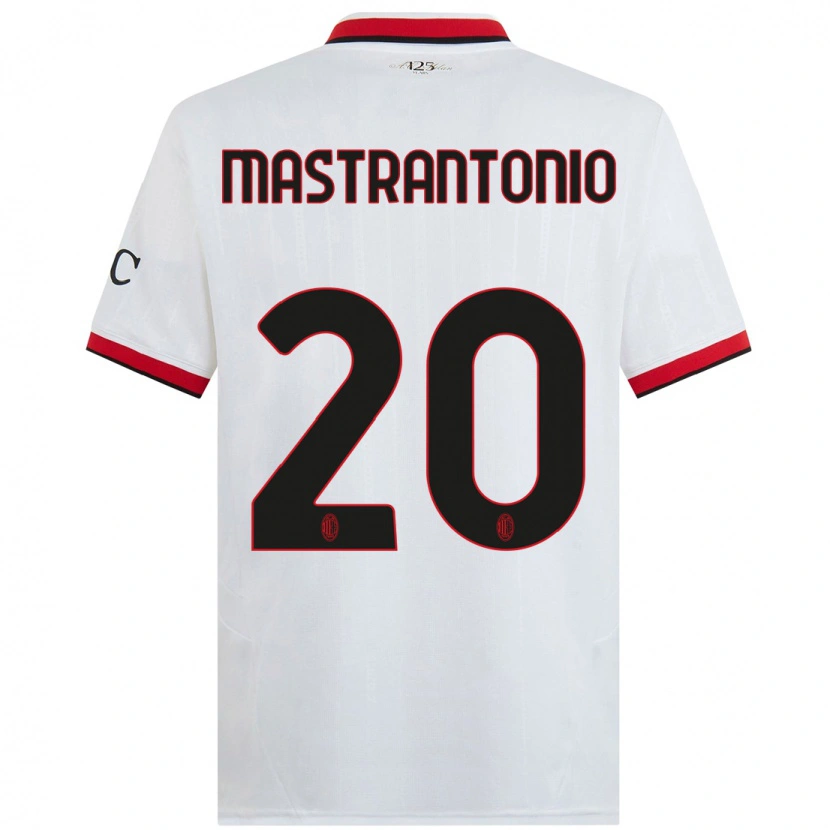 Danxen Kinder Davide Mastrantonio #20 Weiß Schwarz Rot Auswärtstrikot Trikot 2024/25 T-Shirt Schweiz