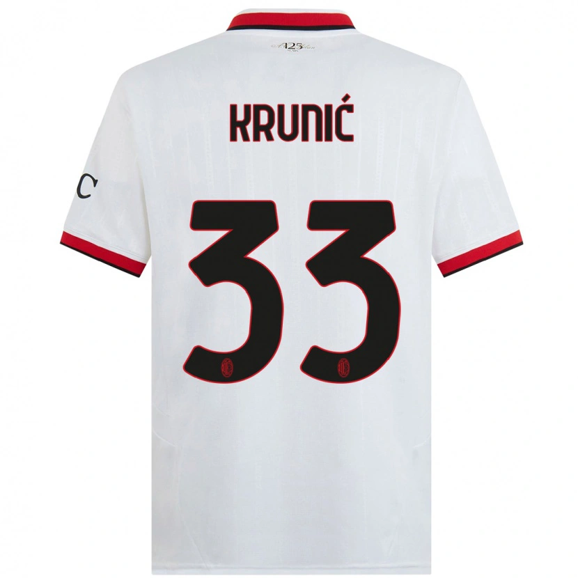 Danxen Kinder Rade Krunic #33 Weiß Schwarz Rot Auswärtstrikot Trikot 2024/25 T-Shirt Schweiz