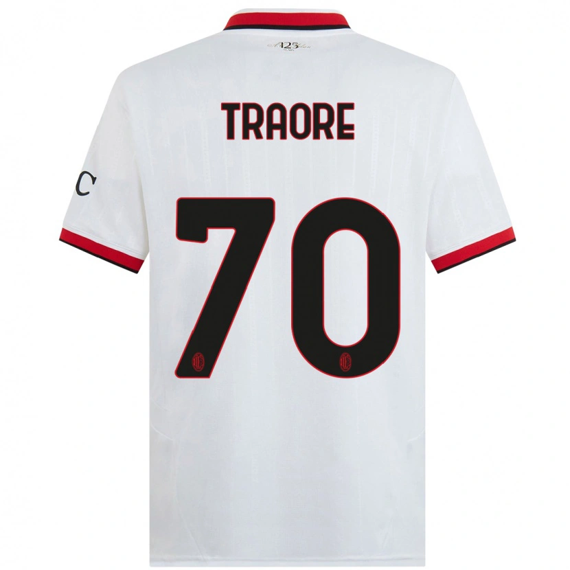 Danxen Kinder Chaka Traorè #70 Weiß Schwarz Rot Auswärtstrikot Trikot 2024/25 T-Shirt Schweiz