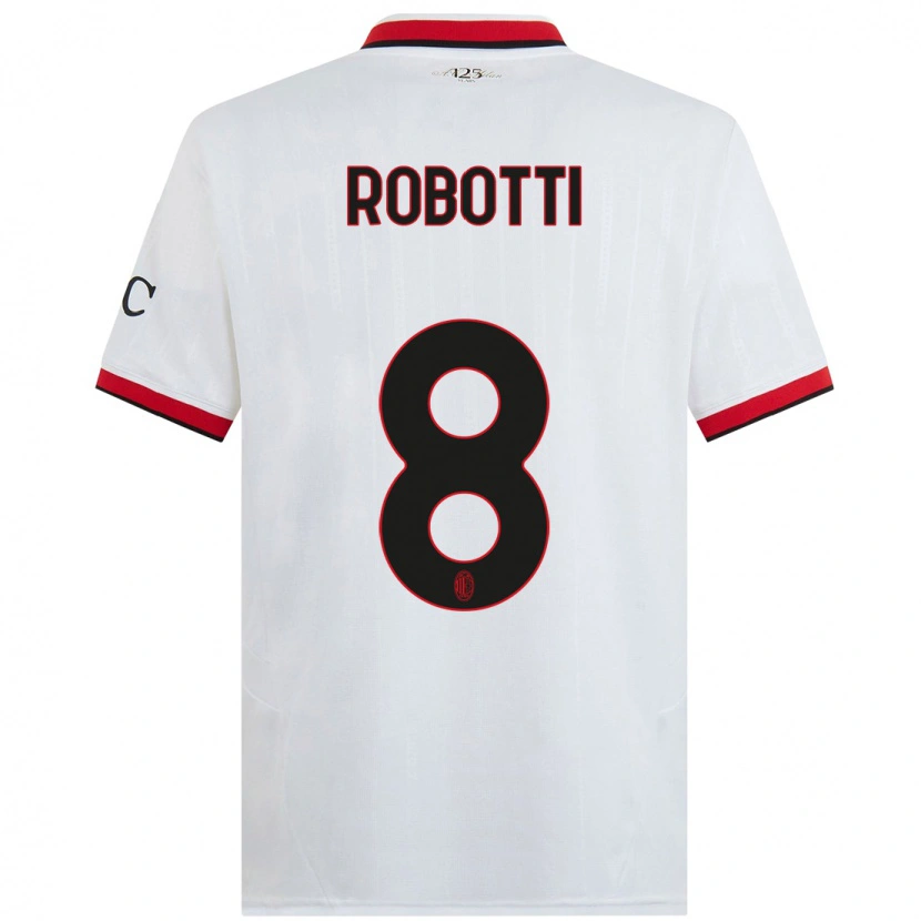 Danxen Kinder Giovanni Robotti #8 Weiß Schwarz Rot Auswärtstrikot Trikot 2024/25 T-Shirt Schweiz