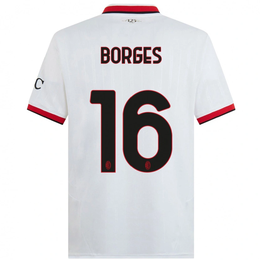 Danxen Kinder Lenny Borges #16 Weiß Schwarz Rot Auswärtstrikot Trikot 2024/25 T-Shirt Schweiz