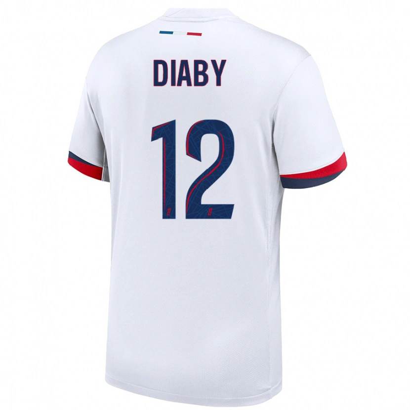 Danxen Kinder Ibrahima Diaby #12 Weiß Blau Rot Auswärtstrikot Trikot 2024/25 T-Shirt Schweiz