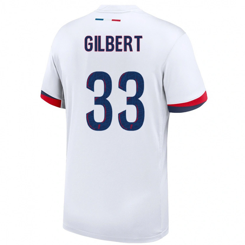 Danxen Kinder Tara Elimbi Gilbert #33 Weiß Blau Rot Auswärtstrikot Trikot 2024/25 T-Shirt Schweiz