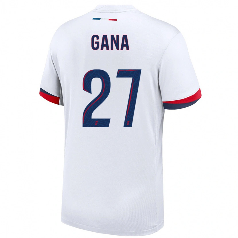 Danxen Kinder Idrissa Gana Gueye #27 Weiß Blau Rot Auswärtstrikot Trikot 2024/25 T-Shirt Schweiz