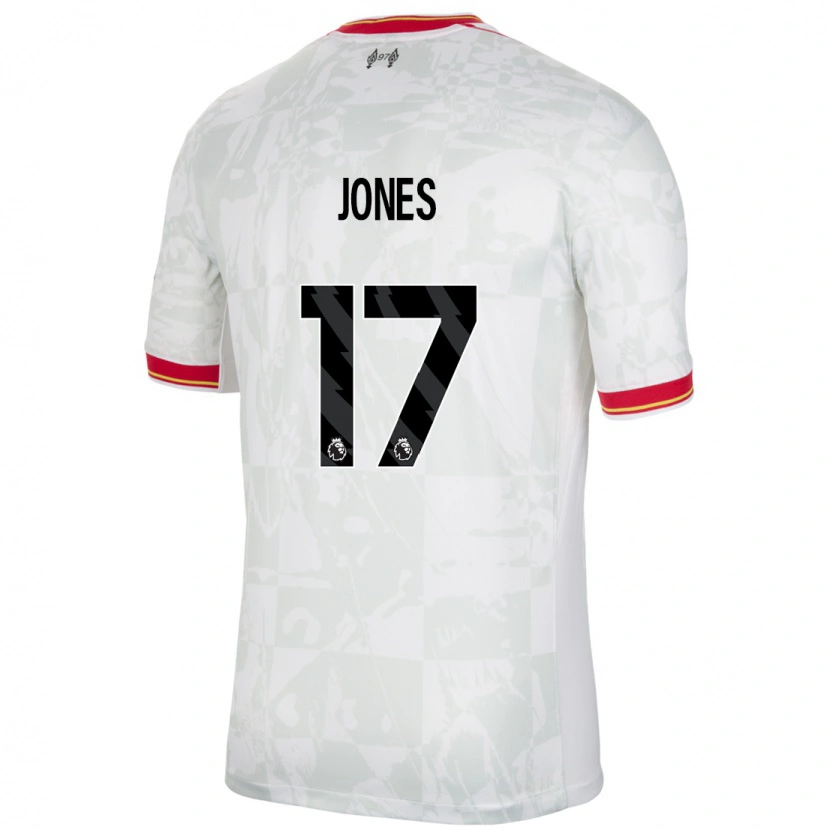 Danxen Kinder Curtis Jones #17 Weiß Rot Schwarz Ausweichtrikot Trikot 2024/25 T-Shirt Schweiz