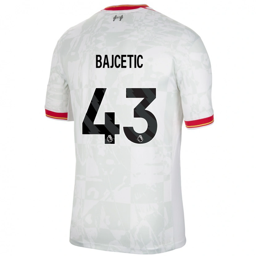 Danxen Kinder Stefan Bajcetic #43 Weiß Rot Schwarz Ausweichtrikot Trikot 2024/25 T-Shirt Schweiz