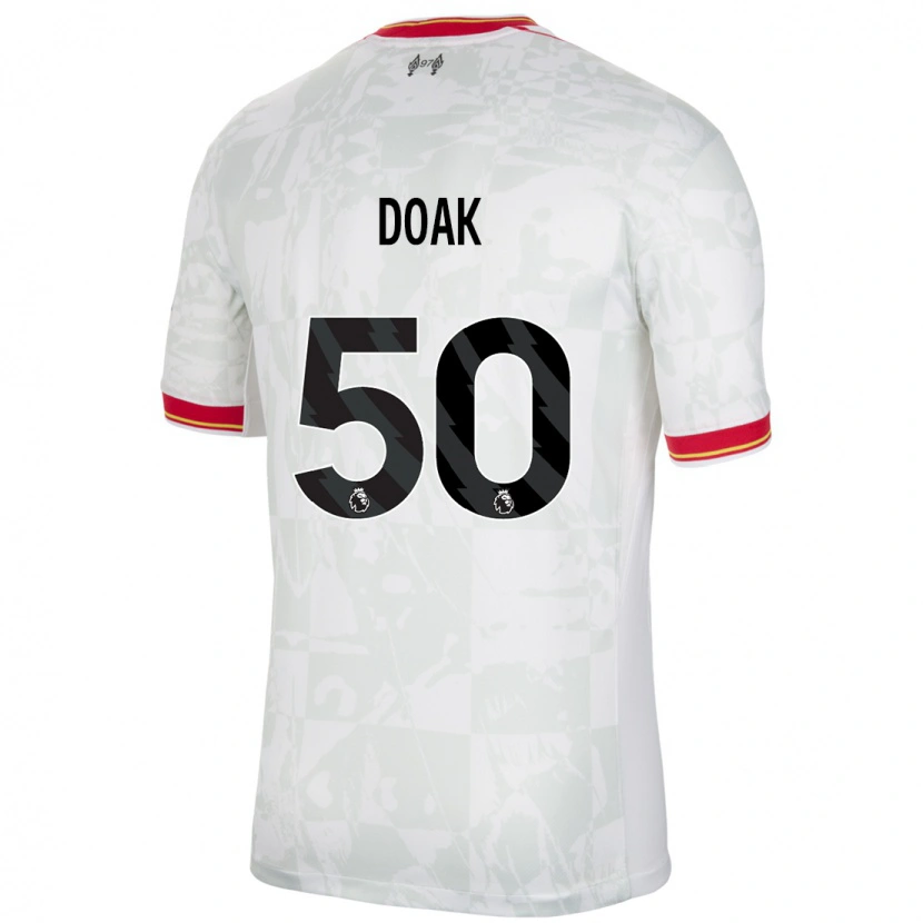 Danxen Kinder Ben Doak #50 Weiß Rot Schwarz Ausweichtrikot Trikot 2024/25 T-Shirt Schweiz