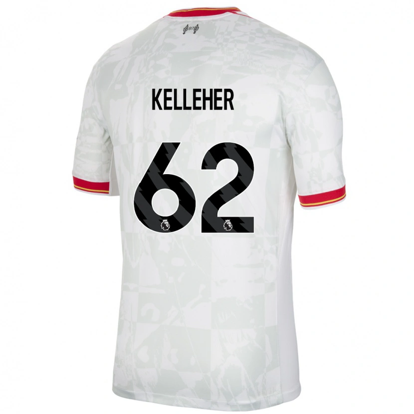 Danxen Kinder Caoimhín Kelleher #62 Weiß Rot Schwarz Ausweichtrikot Trikot 2024/25 T-Shirt Schweiz