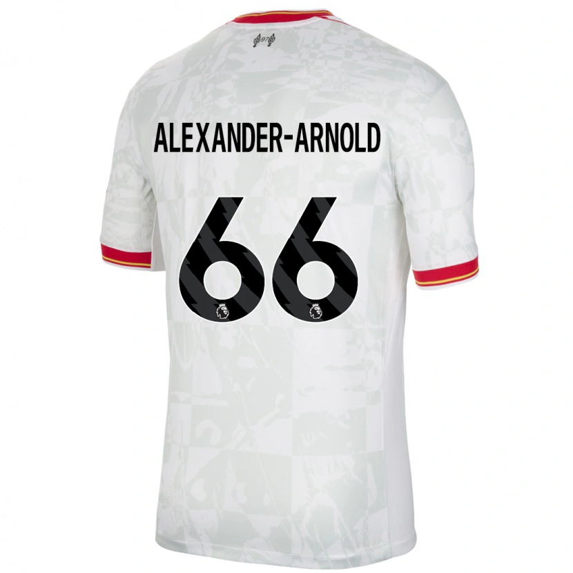 Danxen Kinder Trent Alexander-Arnold #66 Weiß Rot Schwarz Ausweichtrikot Trikot 2024/25 T-Shirt Schweiz