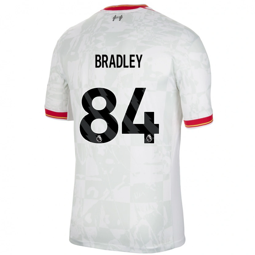 Danxen Kinder Conor Bradley #84 Weiß Rot Schwarz Ausweichtrikot Trikot 2024/25 T-Shirt Schweiz