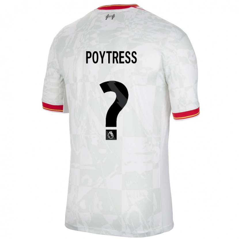 Danxen Kinder Jacob Poytress #0 Weiß Rot Schwarz Ausweichtrikot Trikot 2024/25 T-Shirt Schweiz