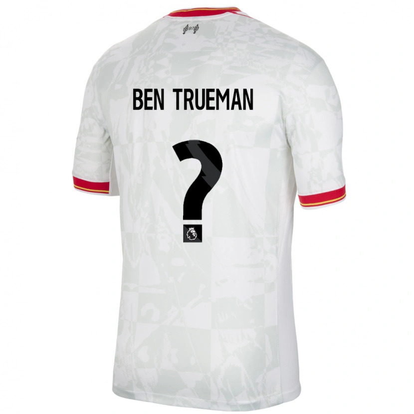 Danxen Kinder Ben Trueman #0 Weiß Rot Schwarz Ausweichtrikot Trikot 2024/25 T-Shirt Schweiz