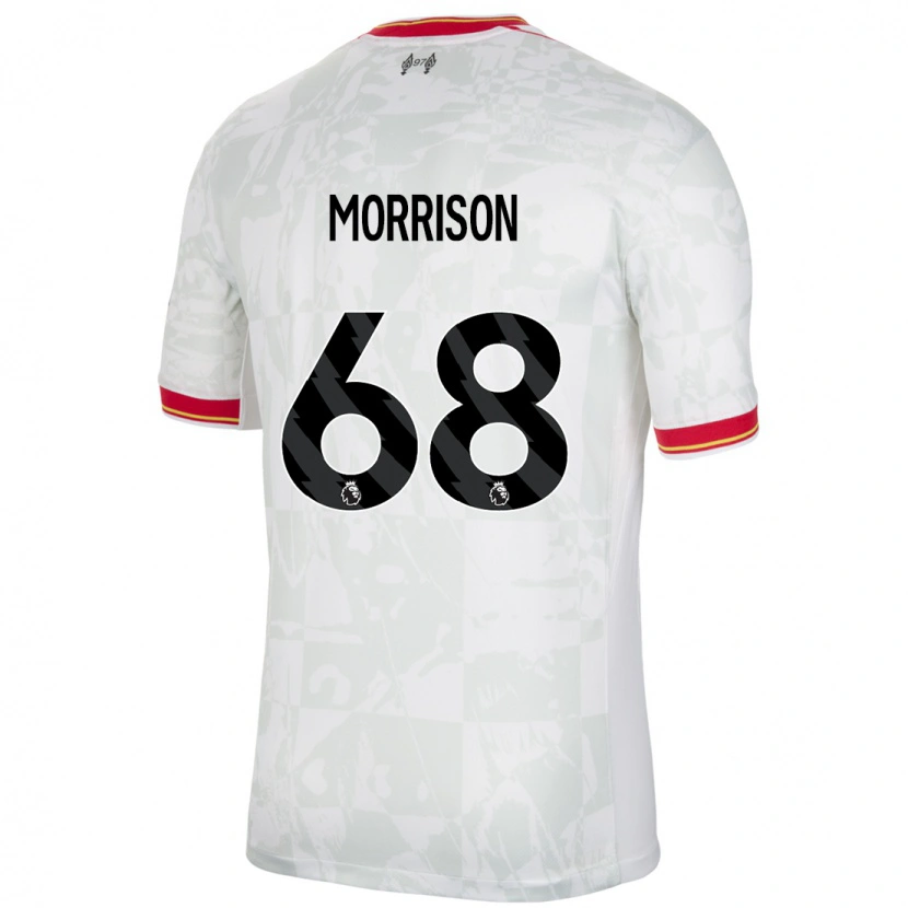 Danxen Kinder Kieran Morrison #68 Weiß Rot Schwarz Ausweichtrikot Trikot 2024/25 T-Shirt Schweiz