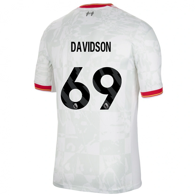 Danxen Kinder Josh Davidson #69 Weiß Rot Schwarz Ausweichtrikot Trikot 2024/25 T-Shirt Schweiz