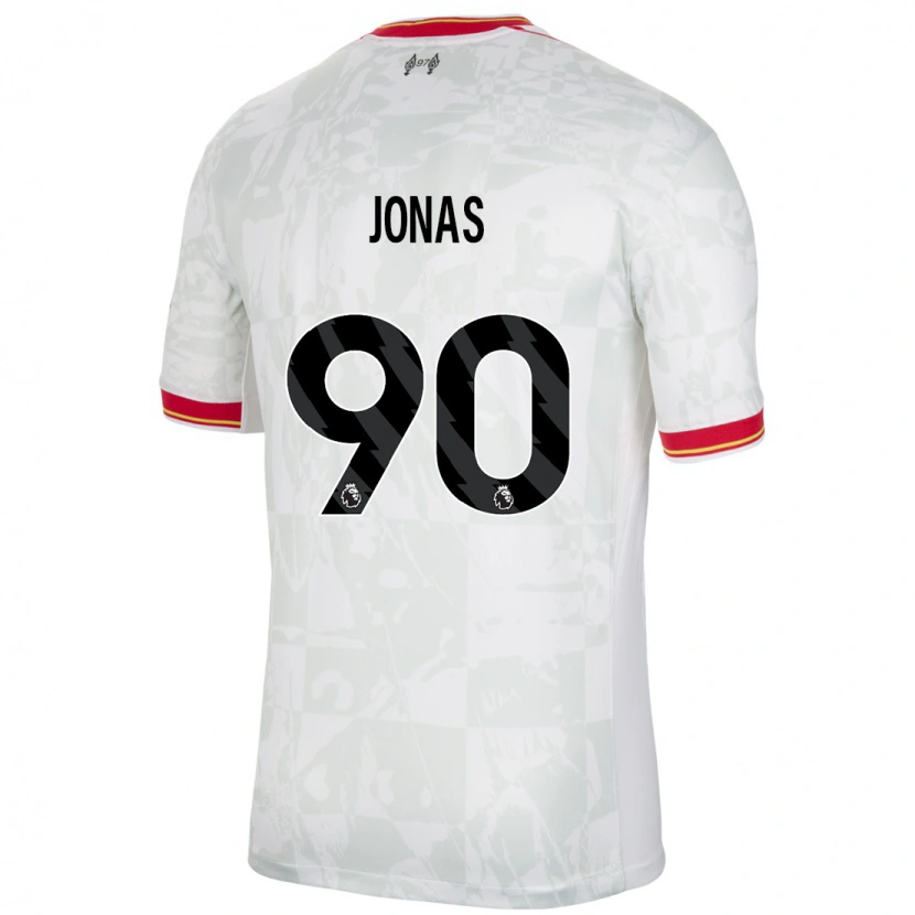 Danxen Kinder Lee Jonas #90 Weiß Rot Schwarz Ausweichtrikot Trikot 2024/25 T-Shirt Schweiz