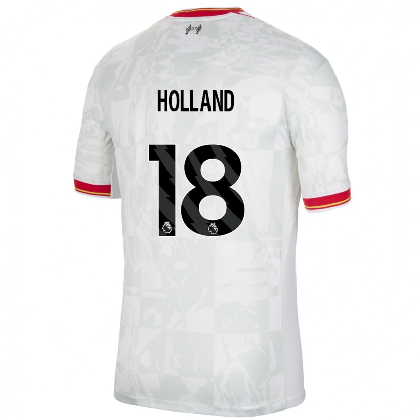 Danxen Kinder Ceri Holland #18 Weiß Rot Schwarz Ausweichtrikot Trikot 2024/25 T-Shirt Schweiz