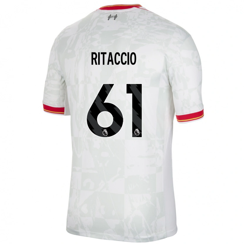 Danxen Kinder Matteo Ritaccio #61 Weiß Rot Schwarz Ausweichtrikot Trikot 2024/25 T-Shirt Schweiz