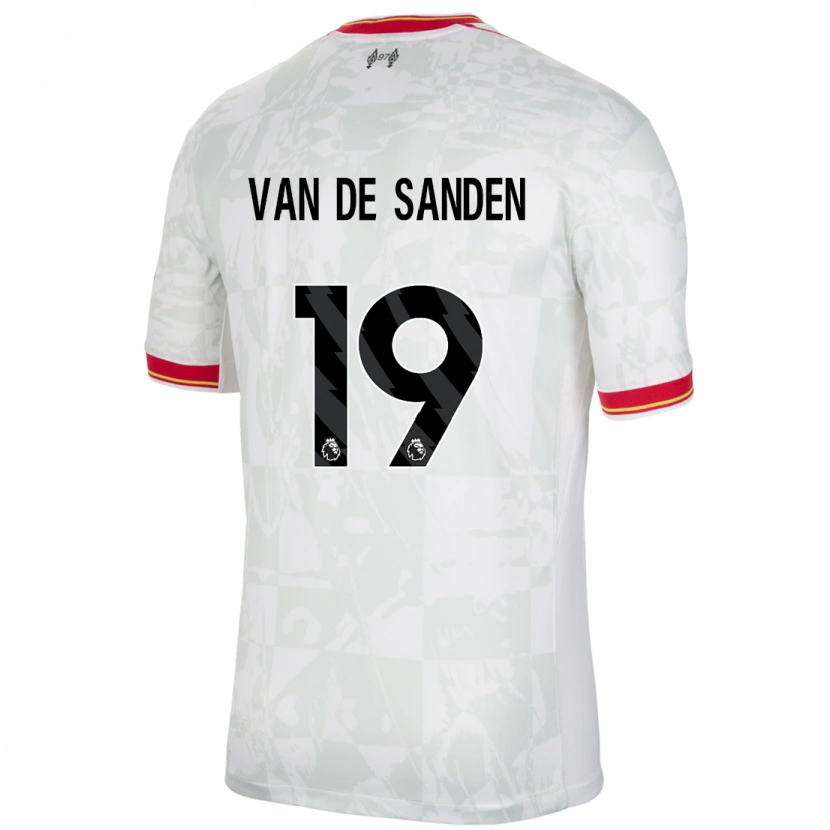 Danxen Kinder Shanice Van De Sanden #19 Weiß Rot Schwarz Ausweichtrikot Trikot 2024/25 T-Shirt Schweiz